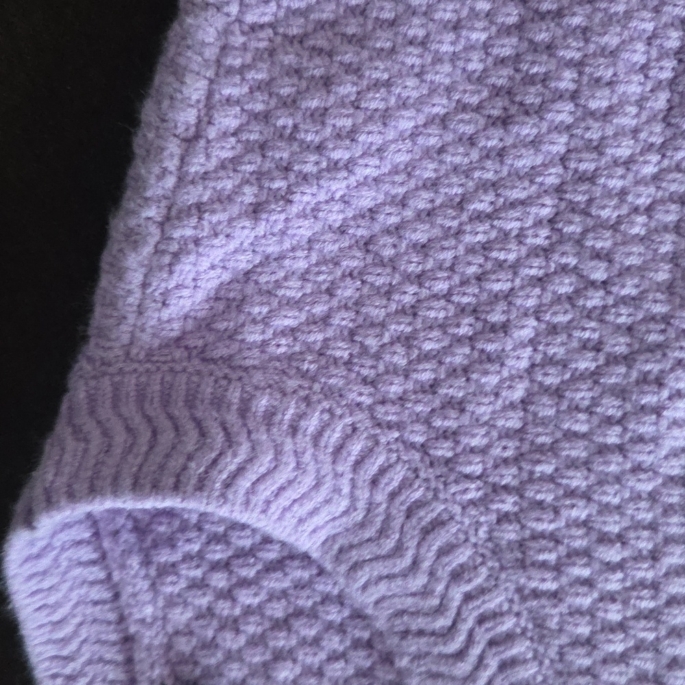 BRAND NEW Ann Taylor Lilac Textured Knit Short Sleeve Sweater - Size Medium - Picture 4 of 9